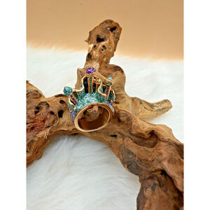 Disney 'the Little Mermaid' Triton's Palace 3D Ring Sz 7